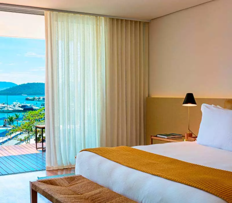 Fasano Angra dos Reis tem suítes confortáveis. 