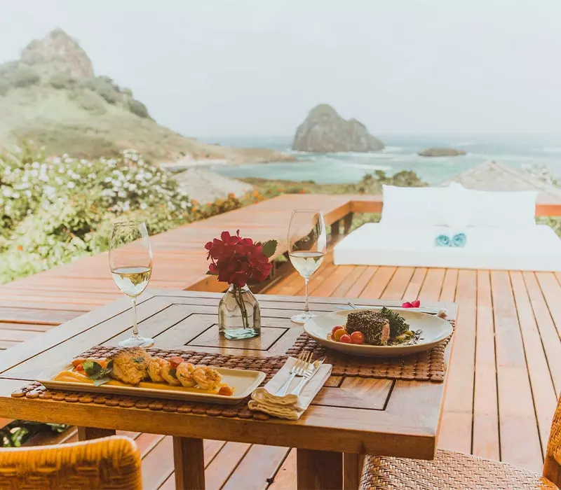 Pousada Maravilha piscina com vista mar